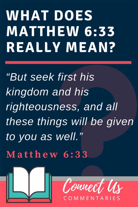 Matthew 6 Commentary .